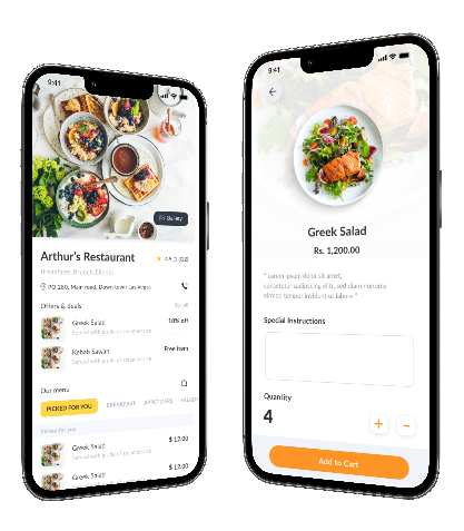 The Netlise QR menu open on two phones